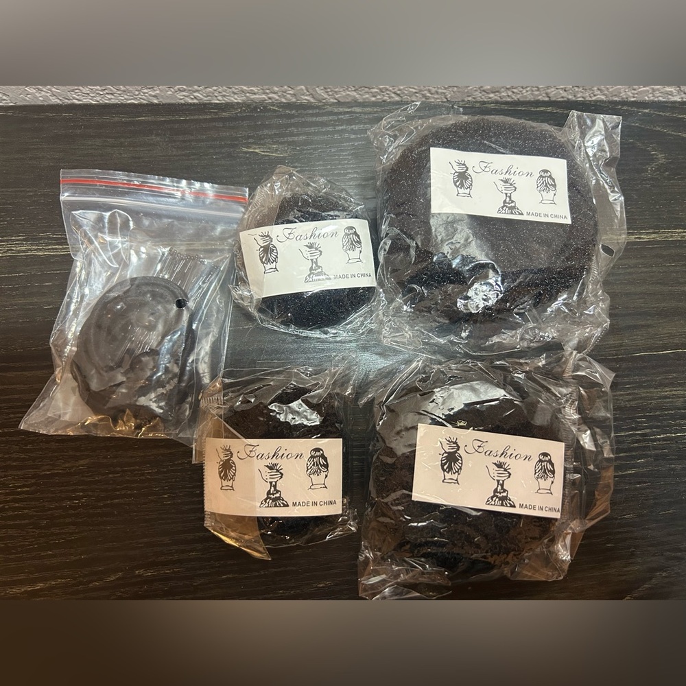 Hair Bun Maker Set- Donuts Pack Of Four Count Black